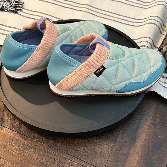 Teva Kids' Quilted Slip-On Shoes- Blue and Peach - Picture 2 of 4